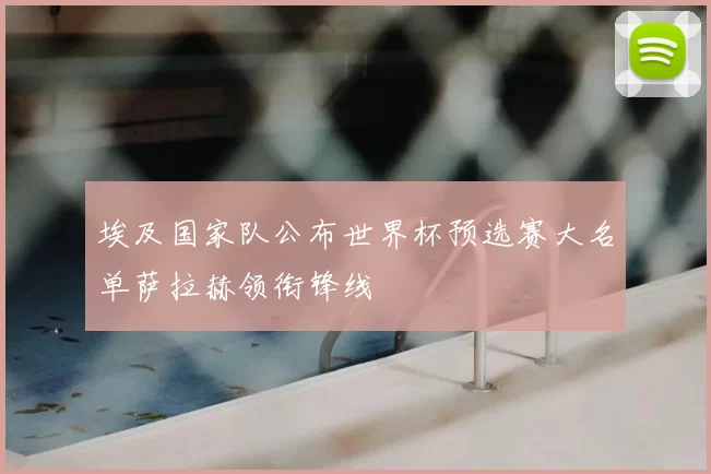 埃及国家队公布世界杯预选赛大名单萨拉赫领衔锋线